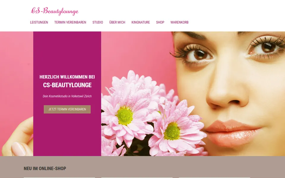 Screenshot von cs-beautylounge.ch