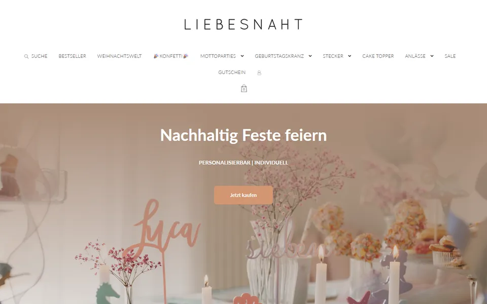 Screenshot von liebesnaht.de