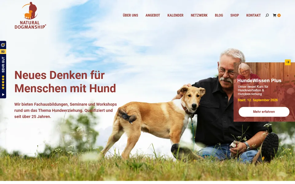 Screenshot von natural-dogmanship.de